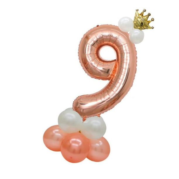 32 Inch Jumbo Number Balloon Column Birthday Party Decoration Rose Gold